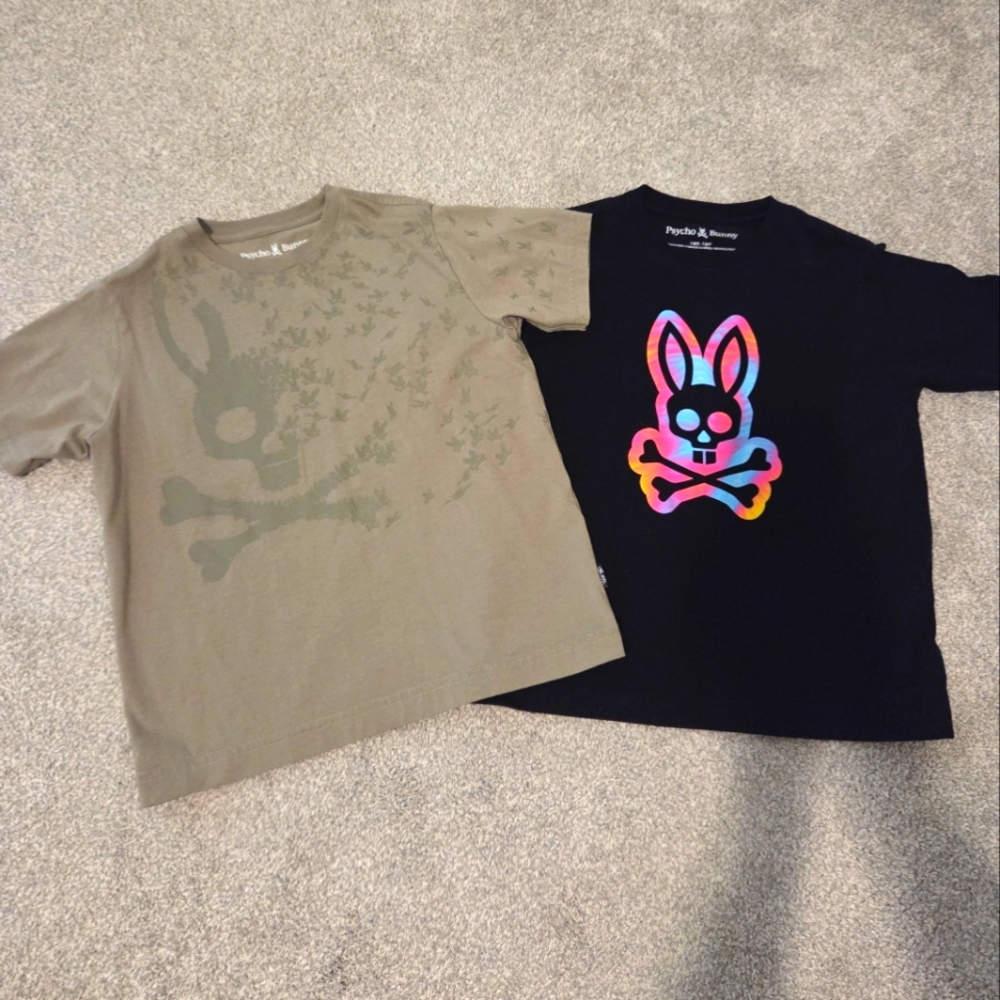 Psycho Bunny Kids Tee Bundle 7-8 Small